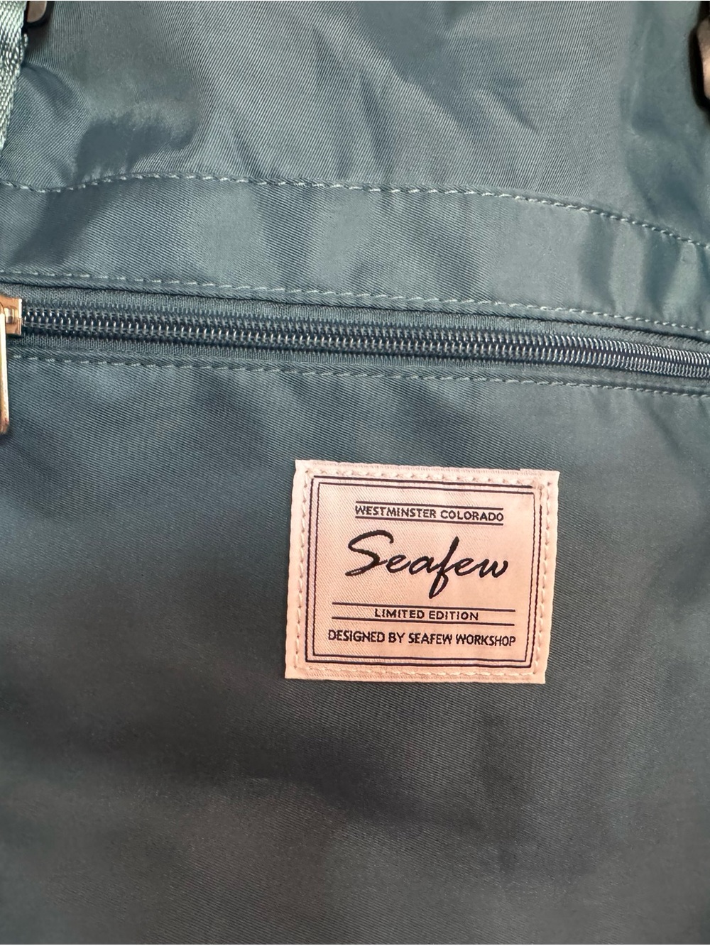 Seafew Teal Travel Duffel Bag; Designed In Westminster, Co View 2